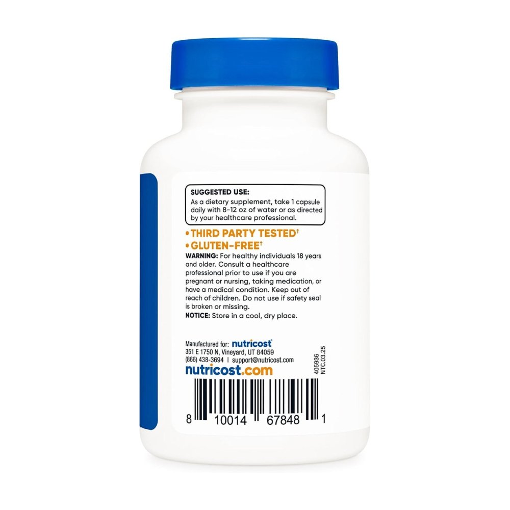 Nutricost Methylcobalamin (Vitamin B12), 1000mcg. For Low Energy & Fatigue, Nerve Support, 120 Capsules Exp: 12/2028 - Image 3
