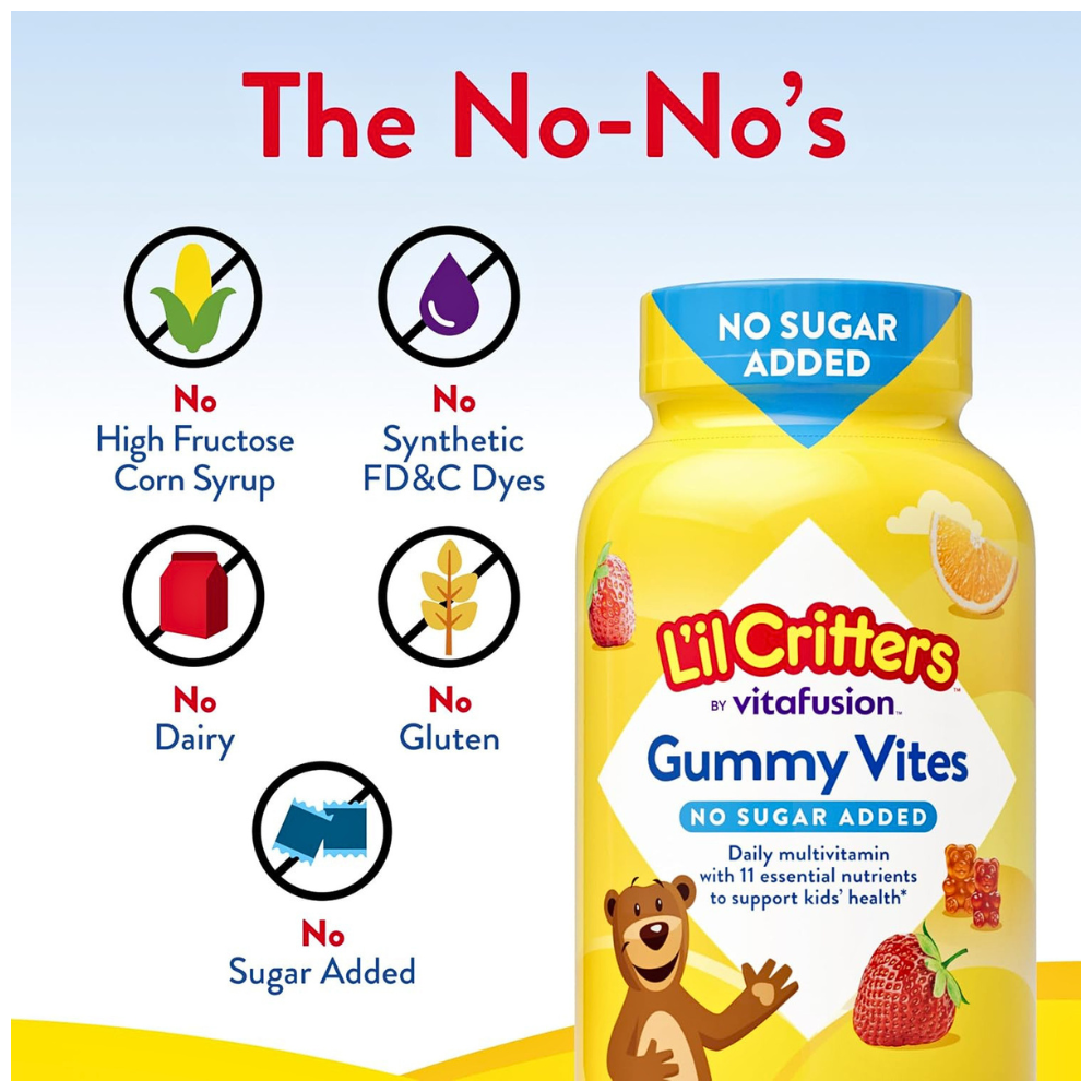 Vitafusion L'ilCritters Gummy Vites Daily Kids Multivitamins. For Ages 2+, For Growth, Development, Immunity. |3+ Months Supply| 100 Gummies. Exp:05/27 - Image 5