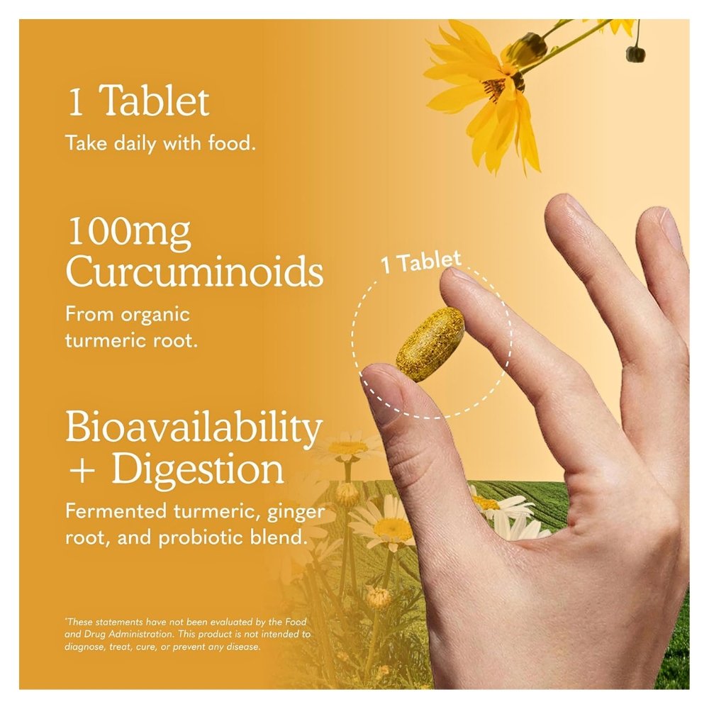 Garden of Life Organics Extra Strength Turmeric With Probiotics, Curcumin, Ginger Root & Black Pepper. For Gut, Antinflammatory & Antioxidant Support, 60 Tablets Exp: 02/2027 - Image 6