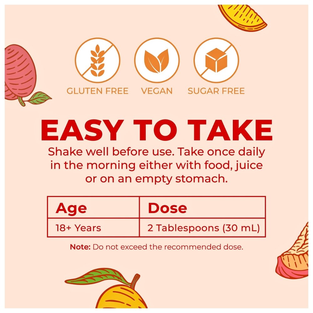 Mary Ruth's Liquid Multivitamin With Lustriva & Biotin 10000mcg. For Thicker Hair, Smoother Skin & Fewer Wrinkles, 450mls, Peach mango flavour. Exp: 11/2027. - Image 6