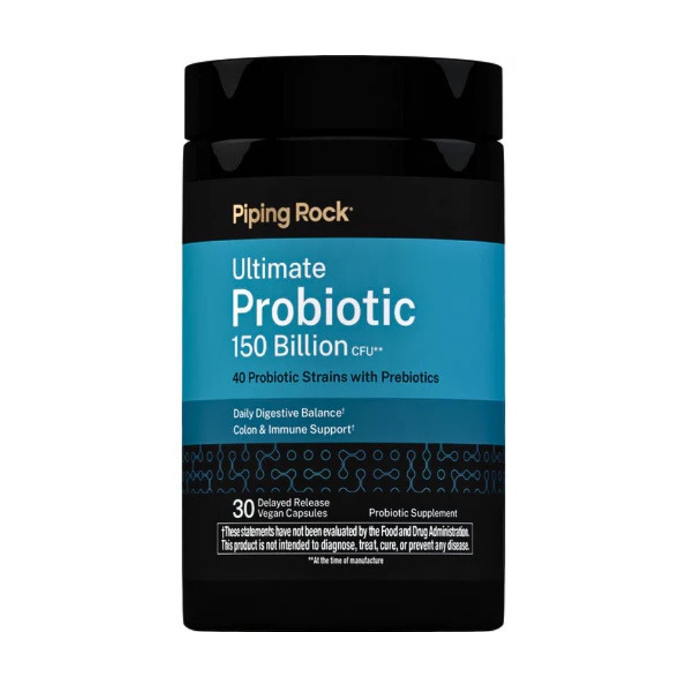 Piping Rock Ultimate Probiotics For Men, 150 Billion CFU. Supports Digestive Health, Microbiome, Colon, & Immune Health, 30 Count Exp: