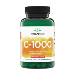 Swanson C-1000 Vitamin C With Rosehips, 1000MG. For Antioxidant, Immune, Skin Support  90 Capsules.                                         Exp:  02/2028