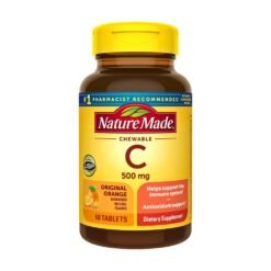 Nature made Vitamin C, 500MG.  For Daily Immune Support, Antioxidant Function, Collagen, Well Aging - 60 Tablets    Exp: 01/2028