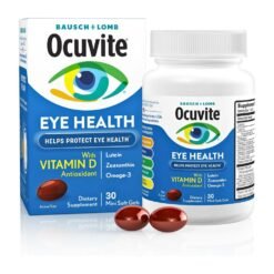 Bausch & Lomb Ocuvite Eye Vitamins With Lutein & Zeaxanthin. Antioxidants For Eye Health, Improve Visual Function,  30 Softgels                                             Exp: 10/2027