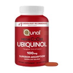 Qunol Mega Ubiquinol 100mg CoQ10, Superior Absorption, Highly Bioavailable, Active Form of CoQ10. For Improved Energy, Heart & Cellular Health, 60 Softgels    Exp:
