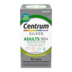 Centrum Silver Multivitamin for Adults 50+, Multivitamin/Multimineral With Vitamin D3, B Vitamins, Calcium & Antioxidants   80 Tablets Exp: 10/2027