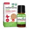 Wellements Organic Iron Drops for Babies & Toddlers (4 Months to 3 years). Support For Growth, Brain Development & Energy,  Cherry Flavor,      30mls                                                   Exp: 05/2027