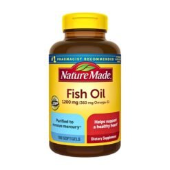Nature Made Omega 3 Fish Oil, 1200mg. Support For Heart, Brain, Eye & Optimal Wellness, 100 Softgels                                                        Exp: 01/2029