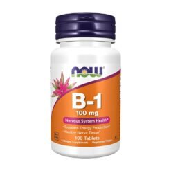 NOW Foods Vitamin B-1 100 mg. For Energy Production, Nervous System Health, 100 Tablets    Exp: 04/2031