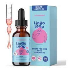 JoySpring Lingo Leap B9 Kids Detox Formula With Zeolite, Clinoptilolite, Methylated B9, B12 & Vit D3. Supports Brain Health, Focus, Speech. Gentle Daily Support For Kids’ Wellness | Ages 3+  30mls.      Exp: