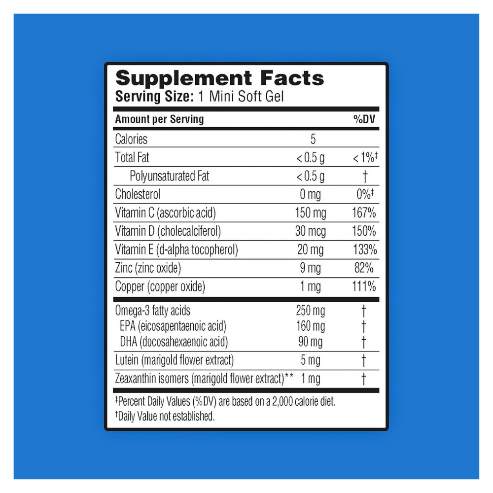 Bausch & Lomb Ocuvite Eye Vitamins With Lutein & Zeaxanthin. Antioxidants For Eye Health, Improve Visual Function, 30 Softgels Exp: 10/2027 - Image 2