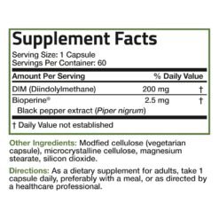 Alternative view of Bronson Diindolylmethane (DIM) Plus BioPerine 200MG. Support For Healthy Estrogen Balance & Wellness.       60 Capsules                             Exp: 08/2027