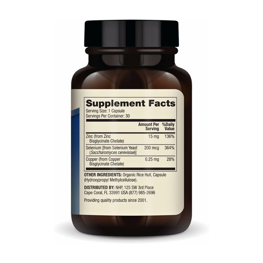 Dr. Mercola Zinc Plus Selenium Mineral Blend With Zinc Glycinate Chelate & Copper. For Immune, Reproductive Health, Brain & Respiratory Support. 30 Capsules Exp: 11/2027 - Image 2