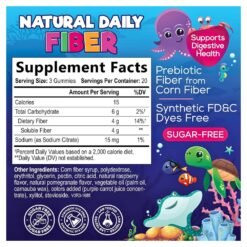 Alternative view of Nature's Nutrition Sugar Free Prebiotic Plant Based Fiber For Kids, 4g. Supports Digestive Health & Regularity - Natural Berry Flavor Chewable .   60 Gummies, Exp: 09/2026