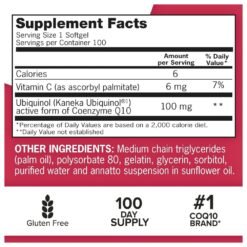 Alternative view of Qunol Mega Ubiquinol 100mg CoQ10, Superior Absorption, Highly Bioavailable, Active Form of CoQ10. For Improved Energy, Heart & Cellular Health, 100 Softgels    Exp: