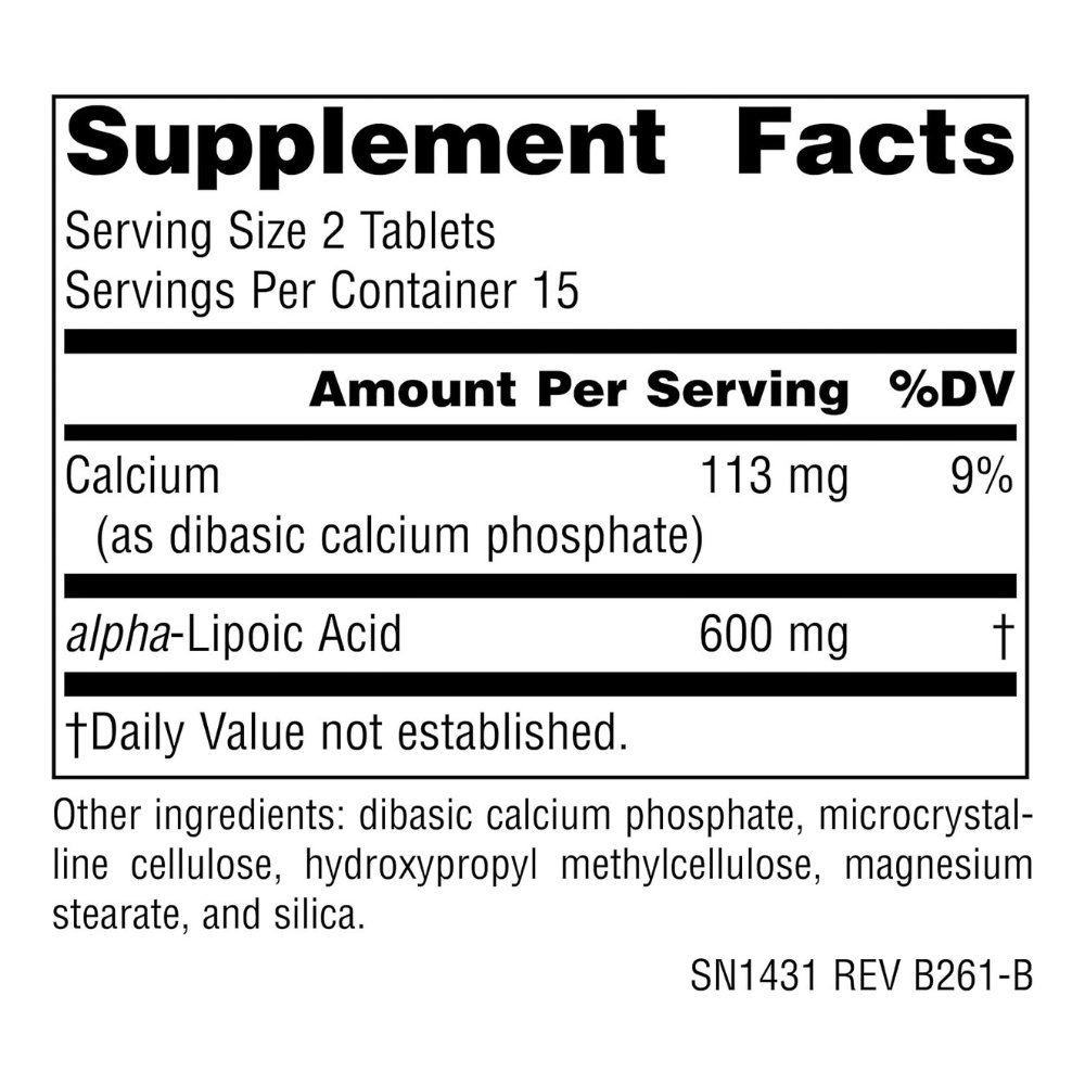Source Naturals Timed Release Alpha-Lipoic Acid 300mg, For Antioxidant Function, Metabolic Balance, Nerve & Collagen Support, Well Aging - 30 Tablets Exp: 01/2030 - Image 2