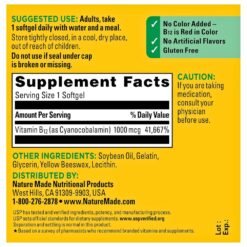 Alternative view of Nature Made Vitamin B12, 1000 mcg. For Energy, Metabolism Support, Nerve Health.  90 Softgels, |3 Months Supply|   Exp: 01/2029