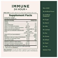 Alternative view of Nature's Bounty Immune 24 Hour +, With Ester-C, 1000 mg Vitamin C, D & Zinc.  For Immune, Antioxidant & Respiratory Health,    50 Rapid Release Softgels.                                Exp: 09/2027