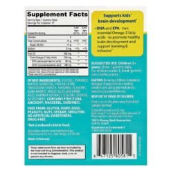 Alternative view of Kids Smart Brain Booster Omega-3 DHA & EPA Gummies For Kids 2+, Sugar Free.  Supports Focus, Memory, Learning & Behaviour       27 Gummies   Exp: 12/2027