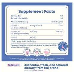 Alternative view of JoySpring Lingo Leap B9 Kids Detox Formula With Zeolite, Clinoptilolite, Methylated B9, B12 & Vit D3. Supports Brain Health, Focus, Speech. Gentle Daily Support For Kids’ Wellness | Ages 3+  30mls.      Exp: