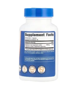 Alternative view of Nutricost Magnesium Complex With Magnesium Oxide, Citrate & Glycinate, 500mg. Improves Sleep, Muscle Relaxation, Blood Pressure, 30 Capsules.        Exp: