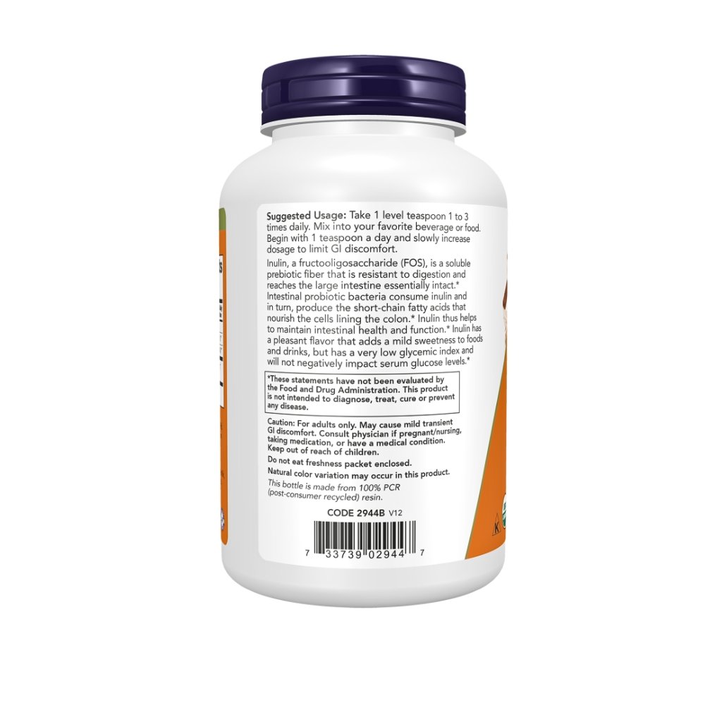 Now Foods Inulin Non-GMO Prebiotic Pure Powder. For Intestinal Support, Digestive Health, 227G Exp: 01/2029 - Image 3