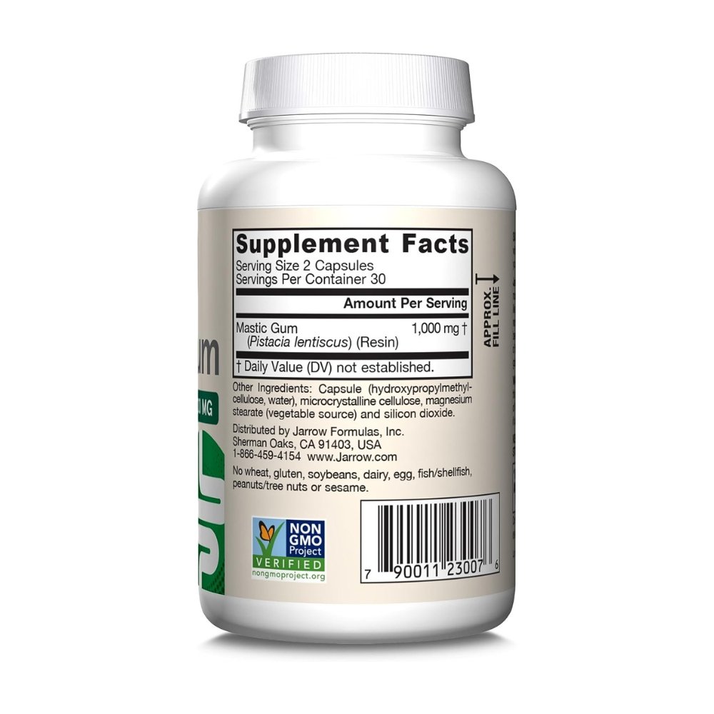 Jarrow Formulas Mastic Gum 1000 mg. Supports a Healthy Balance of Stomach Bacteria, Digestive & Oral Health, 60 Capsules. Exp: - Image 3