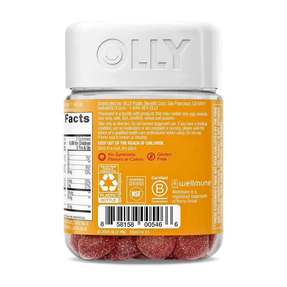 OLLY Immune Support For Kids With Elderberry, Vitamin C, Zinc. Daily Immune Support for Growing Kids. Cherry Flavour- 50 Gummies. Exp - Image 4