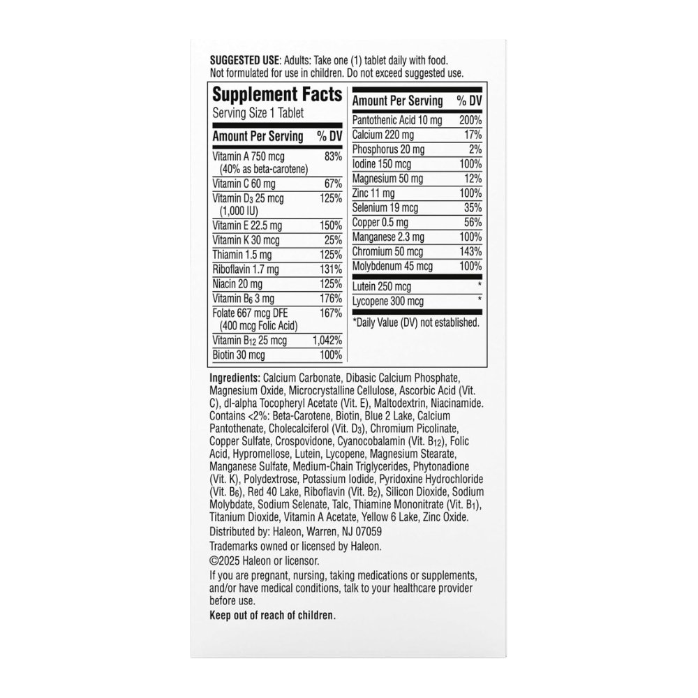 Centrum Silver Multivitamin for Adults 50+, Multivitamin/Multimineral With Vitamin D3, B Vitamins, Calcium & Antioxidants 80 Tablets Exp: 10/2027 - Image 4