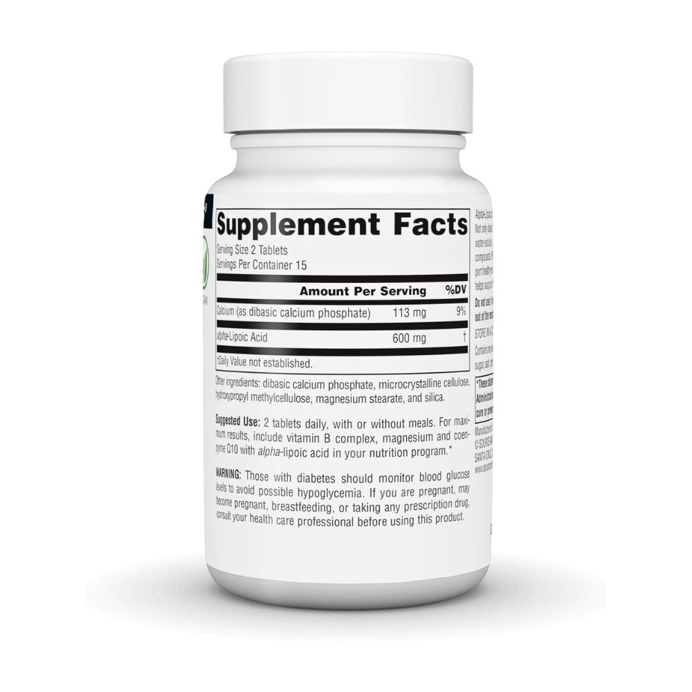 Source Naturals Timed Release Alpha-Lipoic Acid 300mg, For Antioxidant Function, Metabolic Balance, Nerve & Collagen Support, Well Aging - 30 Tablets Exp: 01/2030 - Image 4