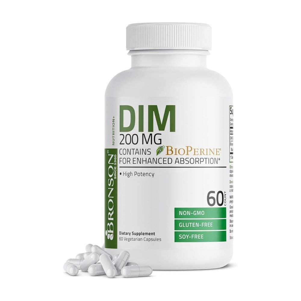 Bronson Diindolylmethane (DIM) Plus BioPerine 200MG. Support For Healthy Estrogen Balance & Wellness. 60 Capsules Exp: 08/2027 - Image 5