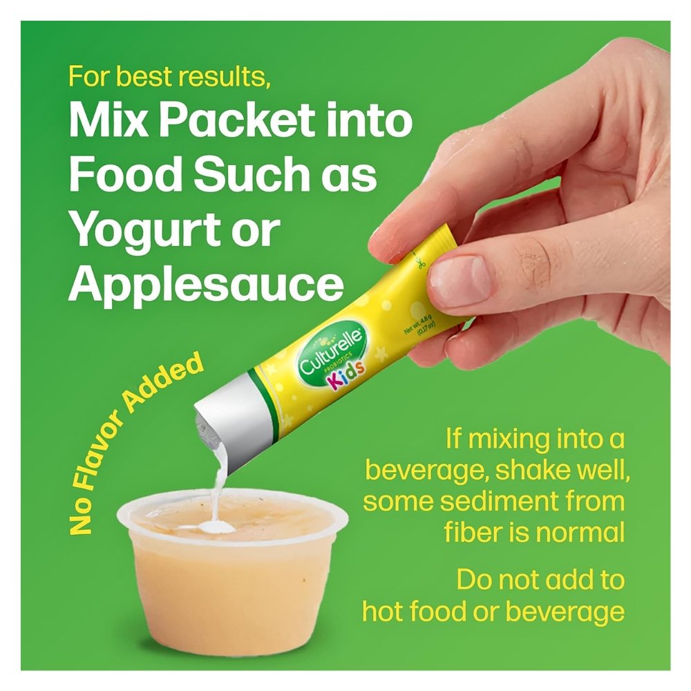 Culturelle Kids Probiotics Lactobacillus Rhamnosus, 2.5Billion CFU & Fiber For Ages 3+. For Digestive Health & Immune Support. 24 Packets. Exp 10/2027 - Image 6