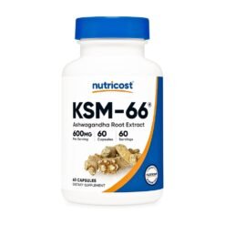 Nutricost Ashwagandha With Organic KSM-66, 600 mg. Herbal Blend To Support Stress Relief, Mood & Energy Levels, 60 Capsules                                                               Exp: 03/2029