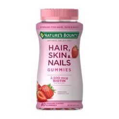 Nature's Bounty Optimal Solutions Hair, Skin & Nails With Biotin & Collagen. For Hair Growth, Skin Care,  Nail Growth,  80 Gummies     Exp: 06/2027