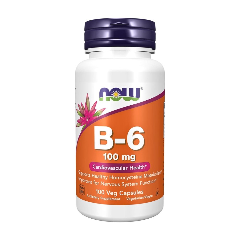 Now Foods Vitamin B6, 100mg Capsules. Supports Energy, Metabolism & Nervous System Health, 100Count Exp: 12/2030