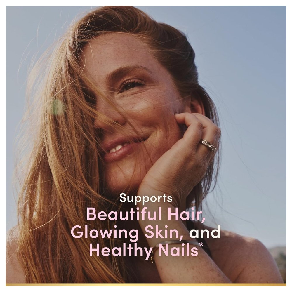 Nature's Bounty Optimal Solutions Hair, Skin & Nails Formula With 3,000 mcg Biotin. For Hair Growth, Skin Care, Nail Growth, 60 Caplets Exp: 09/2029 - Image 4