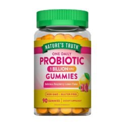 Nature's Truth Probiotic Gummies | 1 Billion CFU | 90 Count | Raspberry Lemon Flavor                                            Exp: