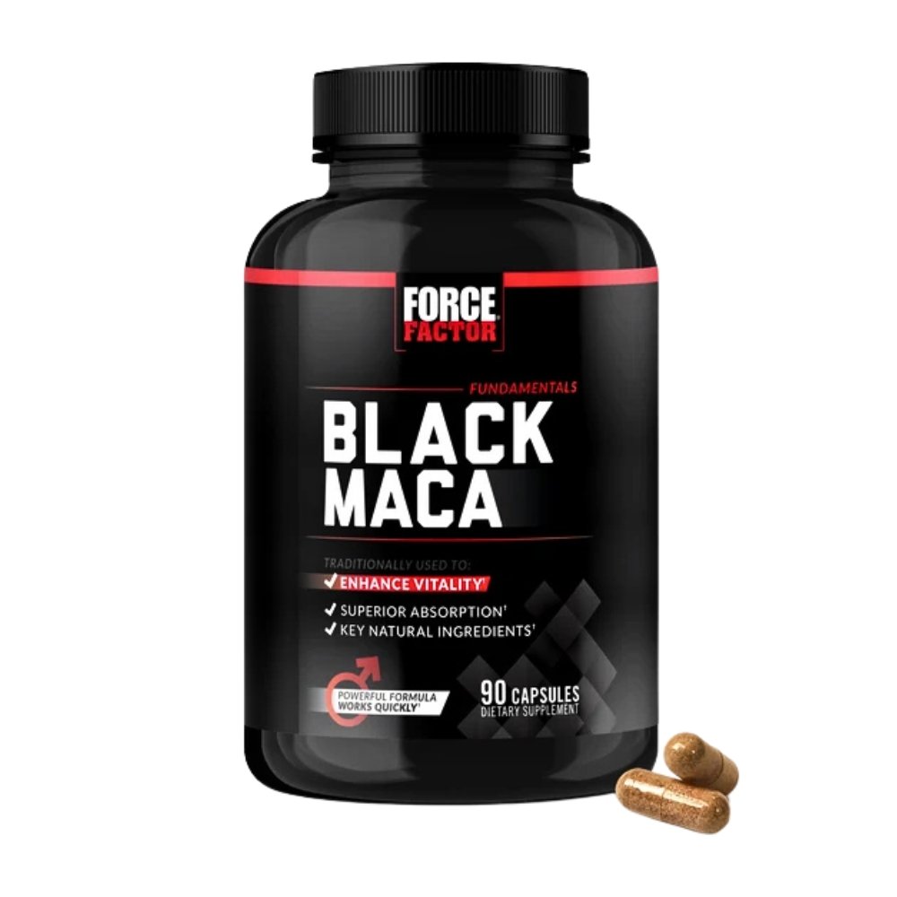 Force Factor Black Maca For Men, 1000mg. Supports Energy, Stamina, Libido, Endurance- 90 Capsules Exp: 02/2028