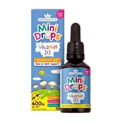 Nature's Aid Vitamin D3 Mini Drops For Infants & Kids 400 IU. For Healthy Bones, Immune System Support, Normal Sleep Rhythms                      Exp: 09/2027