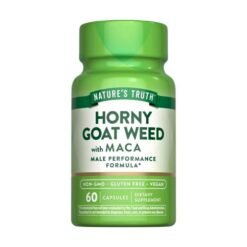 Nature's Truth Horny Goat Weed with Maca, Male Perfermance Formula. For Improved Libido, Erectile Function & Stamina,    60 Capsules  Exp: 07/2027