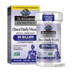 Garden Of Life Dr Formulated Probiotics For Men With Prebiotics, 50 Billion CFU. Supports Digestive Health, Microbiome, Colon, & Immune Health,  30 Count                                          Exp: