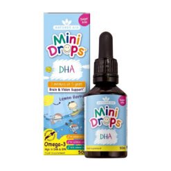 Nature's Aid Mini drops DHA for Babies, Children, Sugar Free, with EPA & DHA, 500 mg. For Brain, Eyes, Nerve Development & Function, . Orange flavour - 50mls                                                 Exp: 05/2027