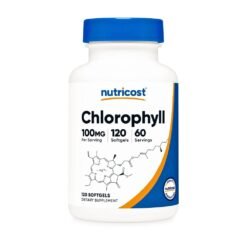 Nutricost Chlorophyll, 100 MG. Detoxification Support, Antioxidant, Promotes Healthy Skin, Internal Deodorant,  120 Softgels. |60 Servings|     Exp:  10/2028