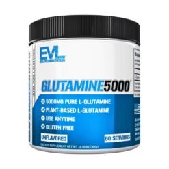 EVL l-Glutamine 5G. For Muscle Recovery, Endurance, Improved Performance, Immune & Gut Health, 300G Powder    Exp: 11/2027