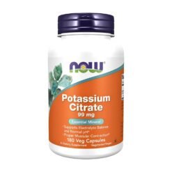 Now Foods Potassium Citrate 99MG. To Maintain Electrolyte Balance, Healthy Heart, Muscle & Nerve Function.   180 Capsules      Exp: 02/2030