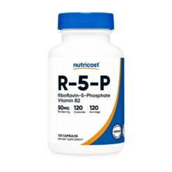 Nutricost R-5-P (Riboflavin-5-Phosphate)  50mg, Active Vitamin B2. For Energy Metabolism, Healthy Nervous System,  120 Capsules                                     Exp: 04/2029