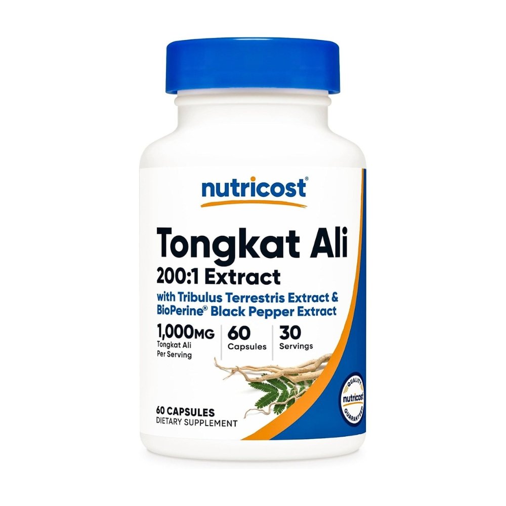 Nutricost Tongkat Ali With Tribulus Terrestis & Bioperine, 1000MG. For Stress Support, Libido, Stamina & Hormonal Balance, 60 Capsules Exp: 03/2029