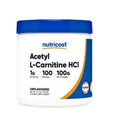 Nutricost Acetyl L-Carnitine 500mg, To Promote Energy Production, Improve Brain Function, Boost Mood & Reduce Tiredness. -  100 Servings                                        Exp: 05/2029
