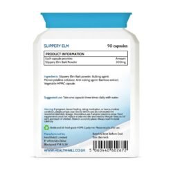 Alternative view of Health 4 All Slippery Elm, 300 mg. For  Digestive Relief, Gastric Irritation & Inflammation Support,  90 Capsules                                                Exp: 02/2028
