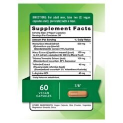 Alternative view of Nature's Truth Horny Goat Weed with Maca, Male Perfermance Formula. For Improved Libido, Erectile Function & Stamina,    60 Capsules  Exp: 07/2027